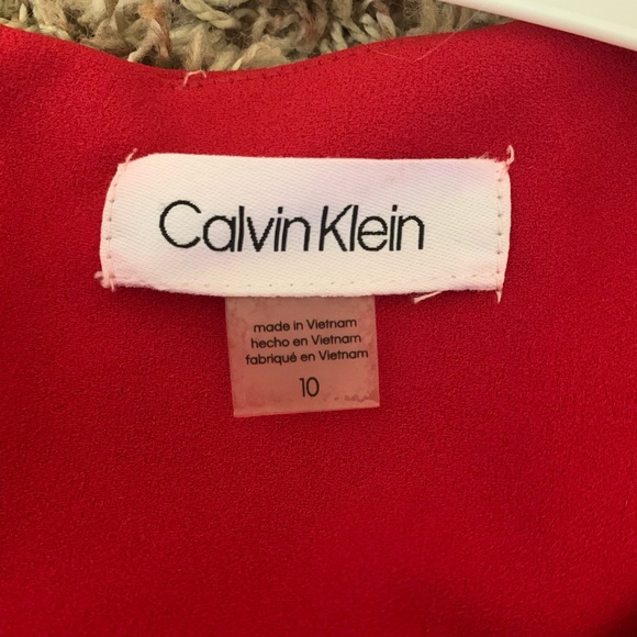 NWOT Calvin Klein Women's Circle Trim at Bell Sleeve Cuff Sheath Dress - Picture 5 of 9